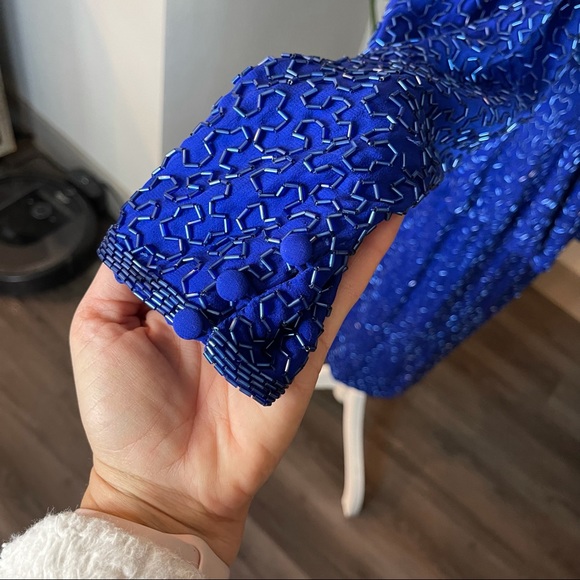 Vintage Lillie Rubin Dress, Fully Beaded Skirt Set, Two Piece, Evening Dress - Picture 11 of 16